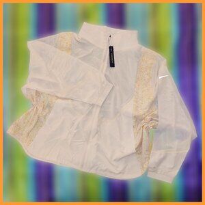 NWT Nike Icon Clash Packable Running Jacket CU8416-110 Beige Women's Plus 3X